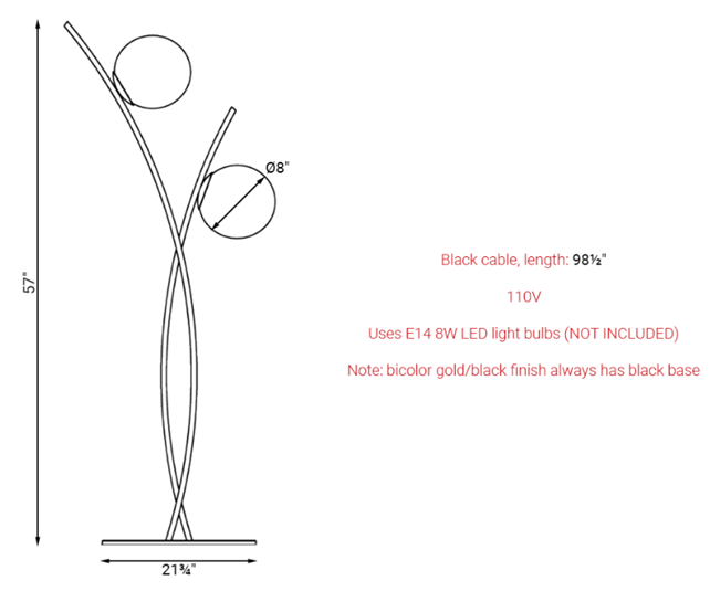 Vida Floor Lamp | Eforma Italian Luxury Lighting Collection