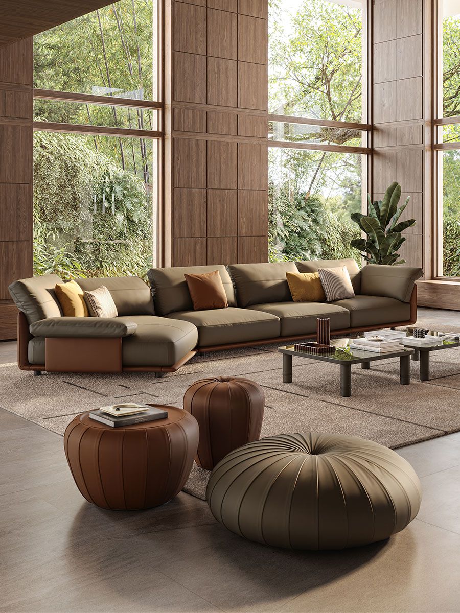 Blisscape Deep Modular Leather Sofa | Luxury Italian Designer Seating
