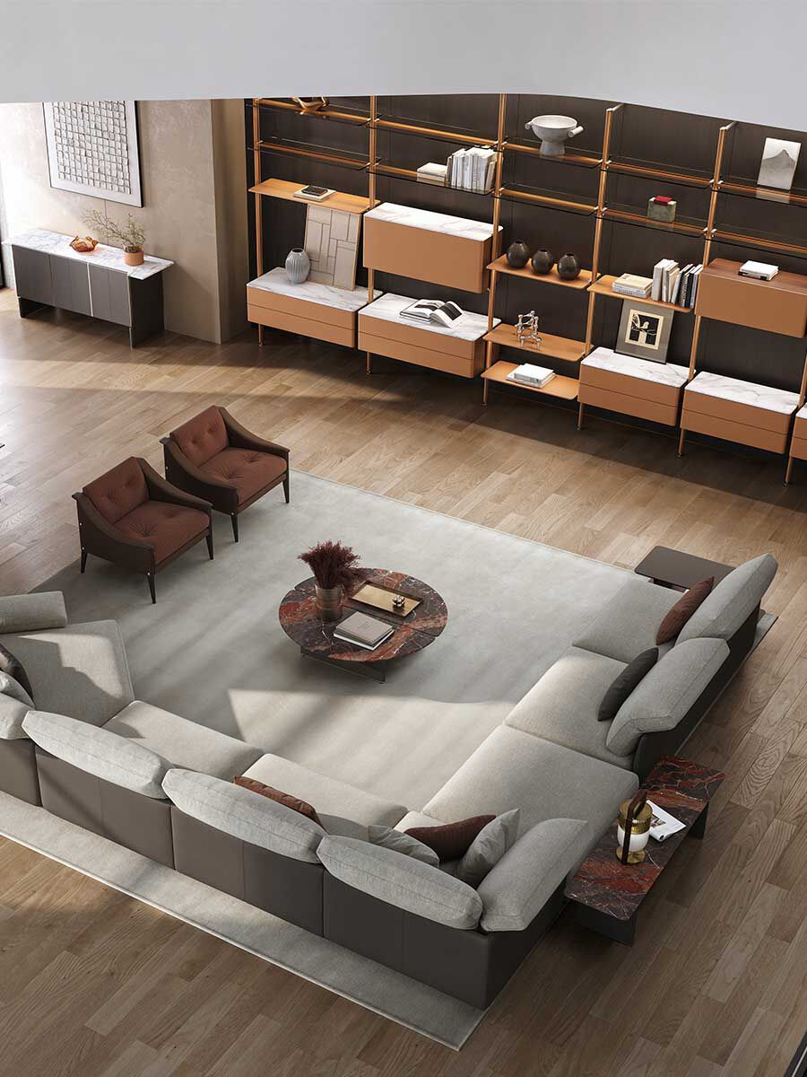 Blisscape Deep Modular Leather Sofa | Luxury Italian Designer Seating