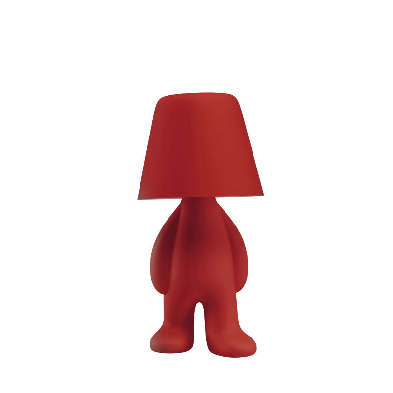 Portable Sweet Brothers Tom table lamp by Qeeboo, designed by Stefano Giovannoni, soft‑touch finish, warm LED light.