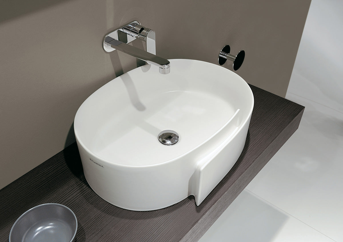 Roll 56 Countertop Oval Washbasin Ceramica Flaminia