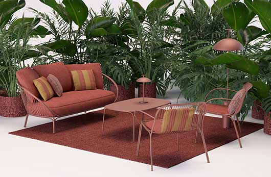 Hiray Outdoor Sofa with Cushions Serafini Paomba Kartell