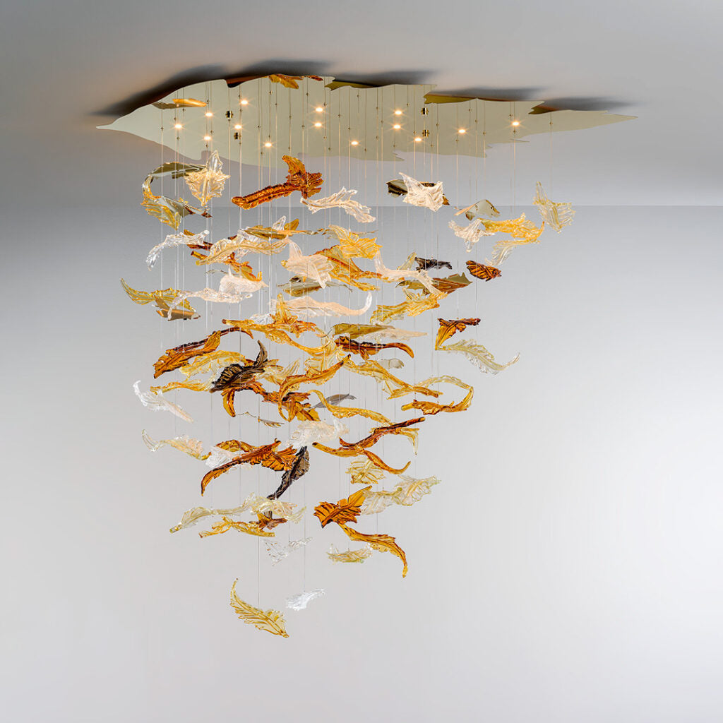 Autumn Leaves Pendant Lamp | Multiforme Italian decorative lighting