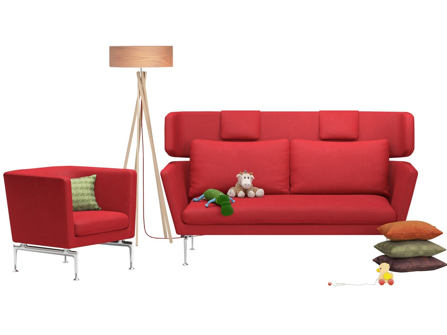 Suita Sofa 2-Seater Headrest by Antonio Citterio | Modern Luxury Sofa