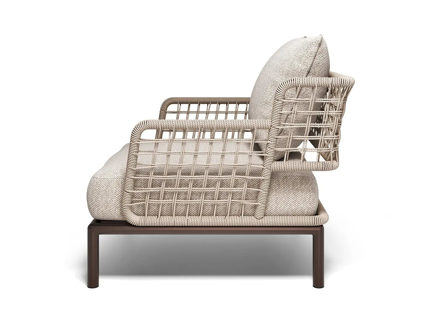 Saint Martin Steel & Wicker Weaving Outdoor Sofa by EMU
