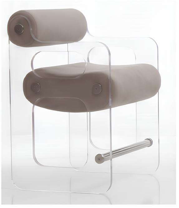 MW04 Bar Stool by KUUMO Design – Sculptural Transparent Seating Made in France