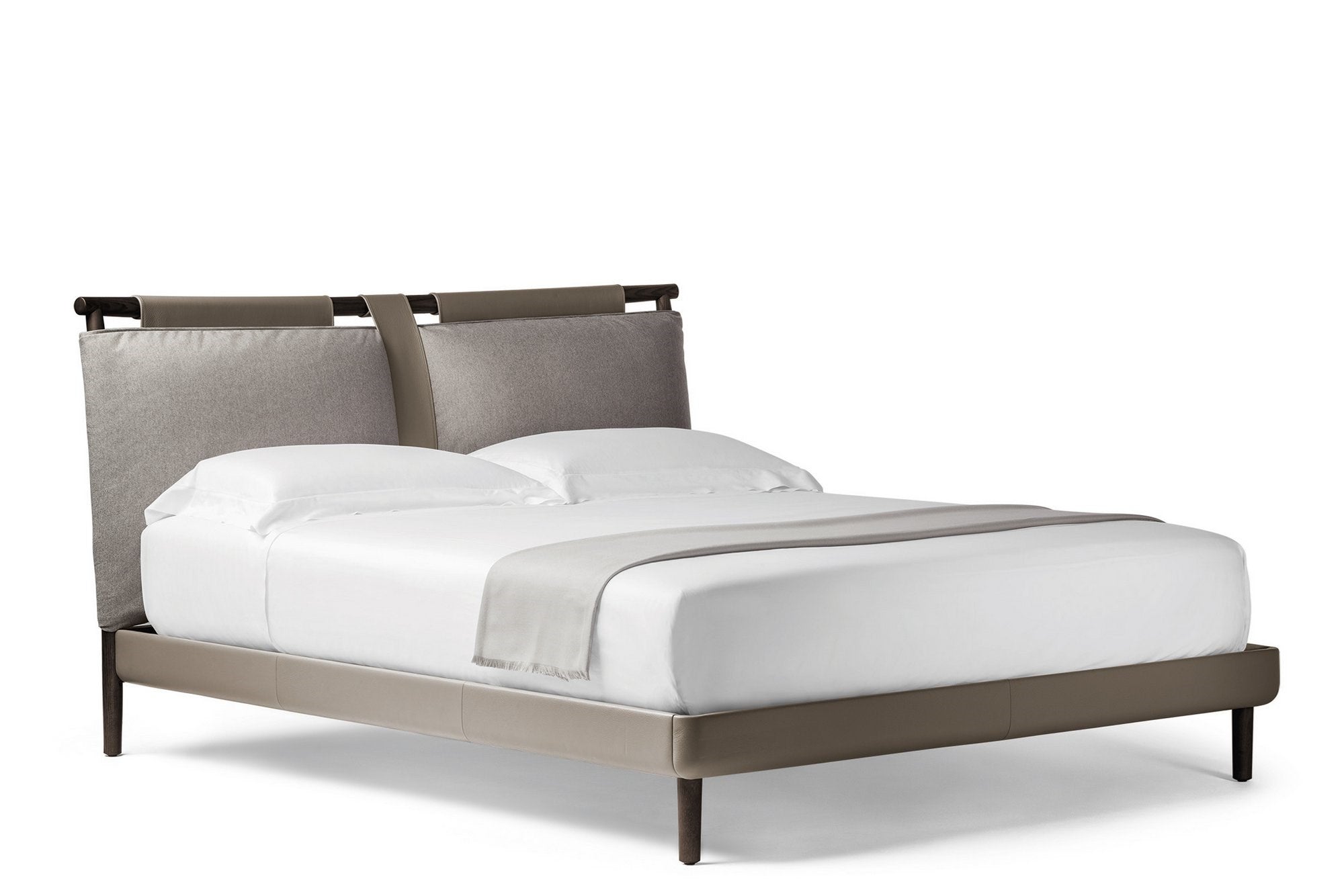 Poltrona Frau TIMES Bed | Luxury Bed with Upholstered Headboard