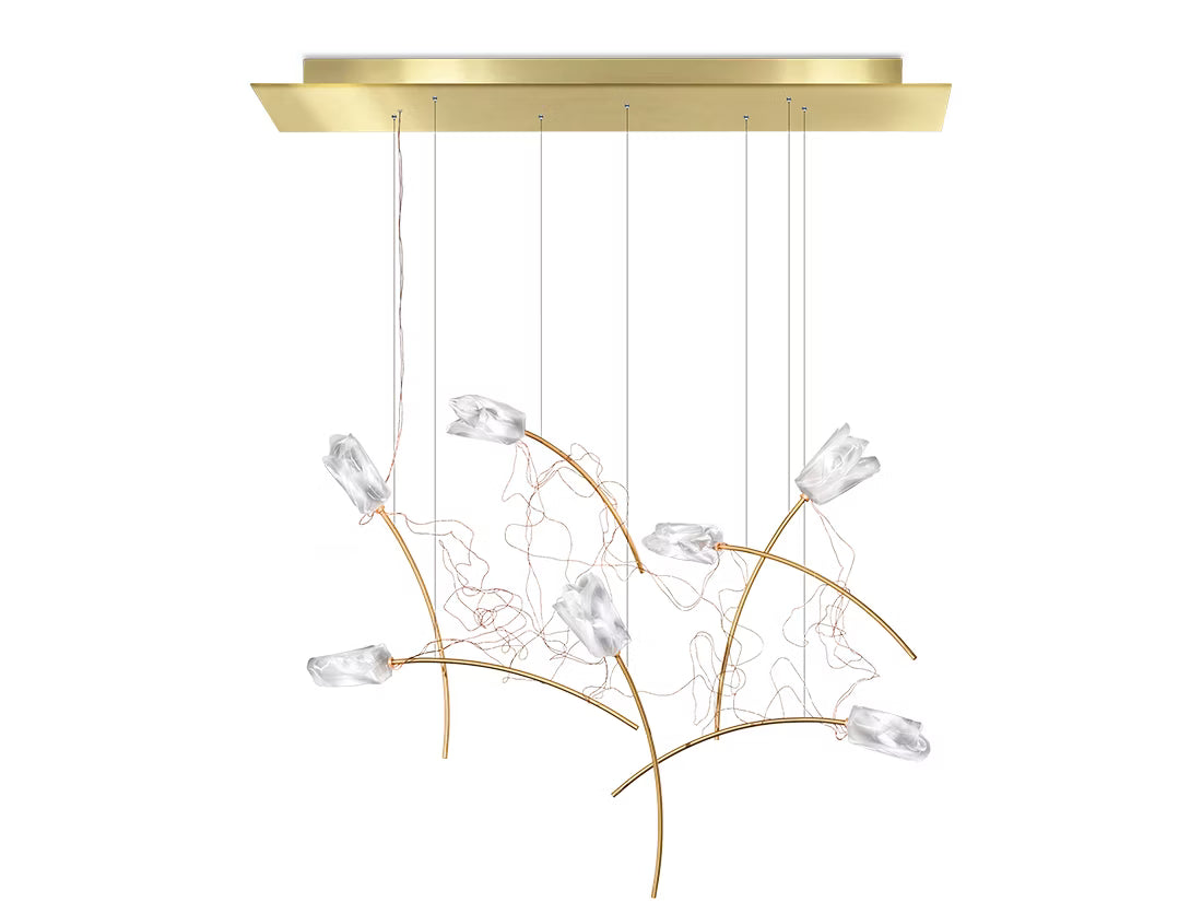 Tulip 7 Linear Suspension Lamp | Slamp Sculptural Design Lighting