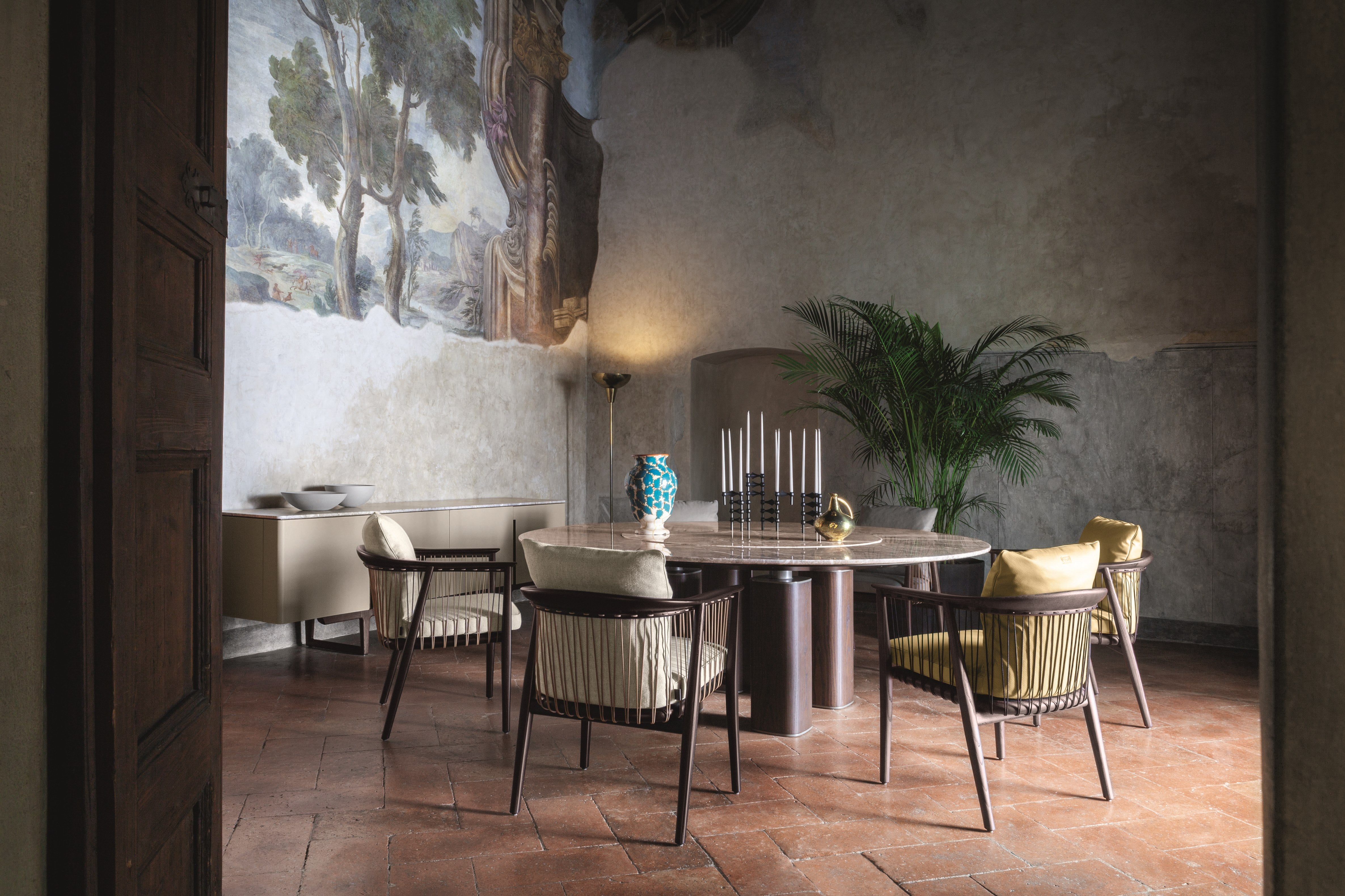 Poltrona Frau Viola Fabric Armchair with Armrests | AB Concept