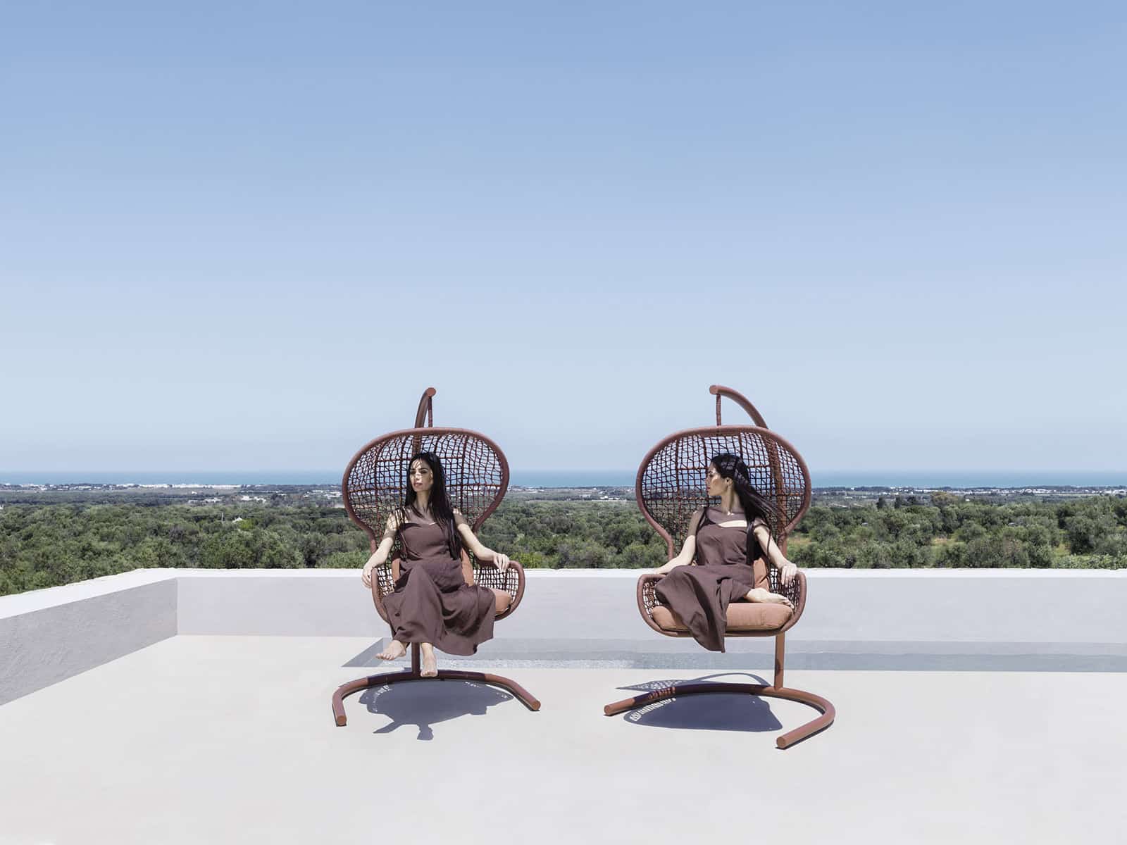 Emma Nest Swing Outdoor Armchair | Designed by Monica Armani | Varaschin