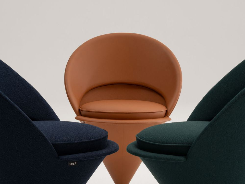 Vitra Cone Chair by Verner Panton | Iconic Designer Swivel Armchair