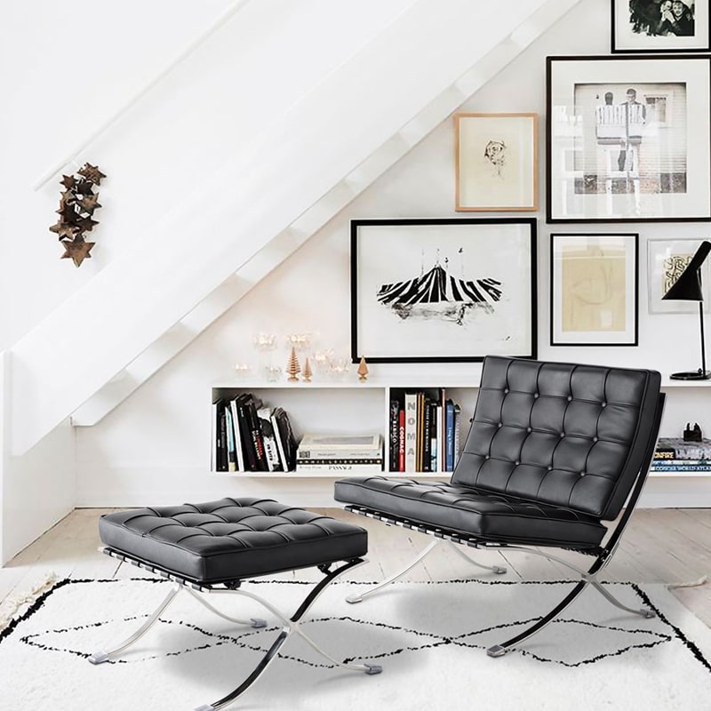 Barcelona Ottoman Designed by Mies Van Der Rohe | Stile