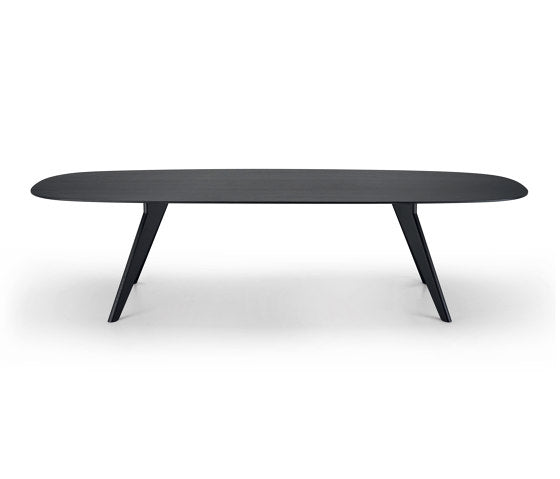 oval-shaped dining table