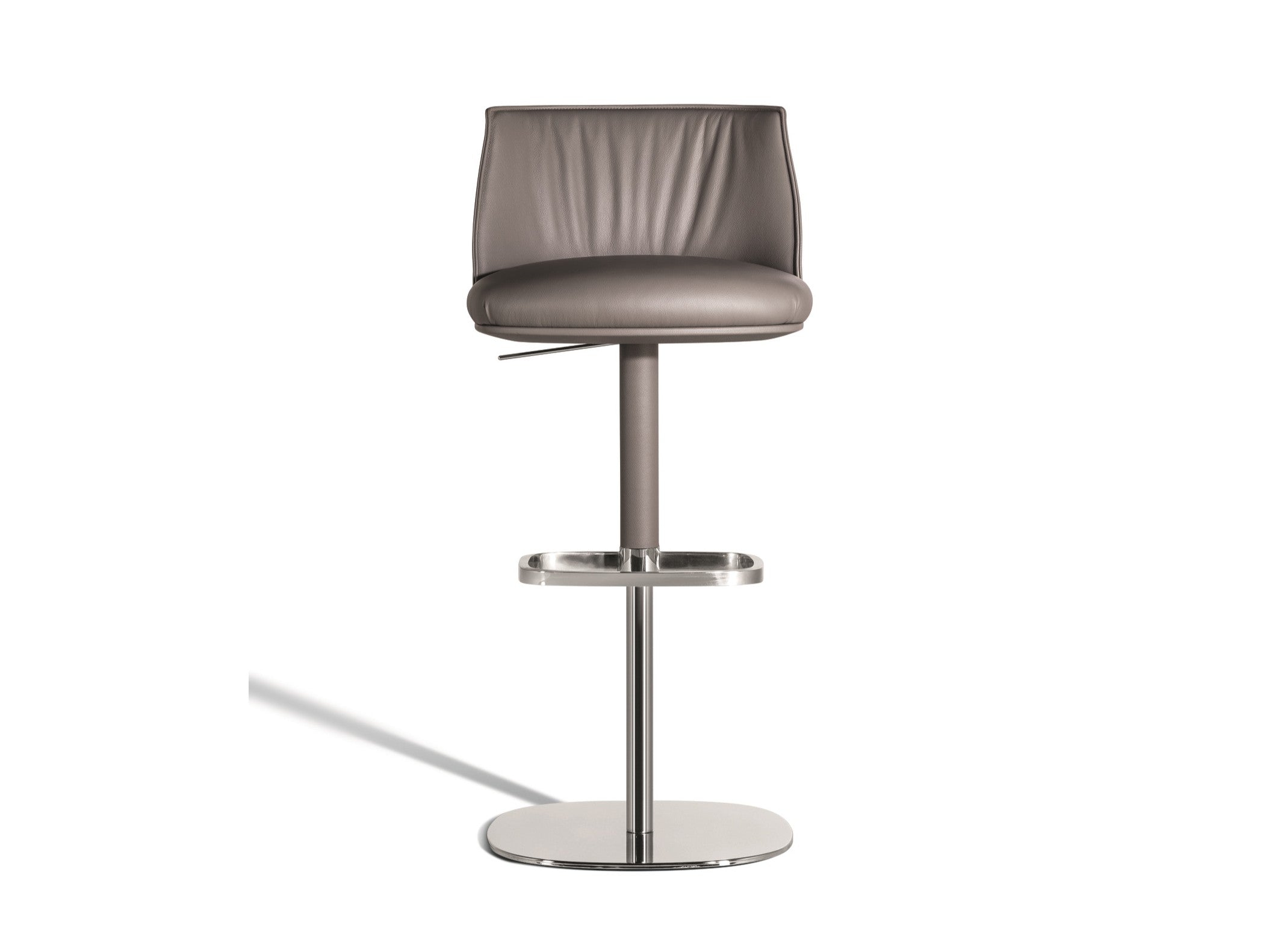 Poltrona Frau Archibald High Leather Stool by Jean-Marie Massaud