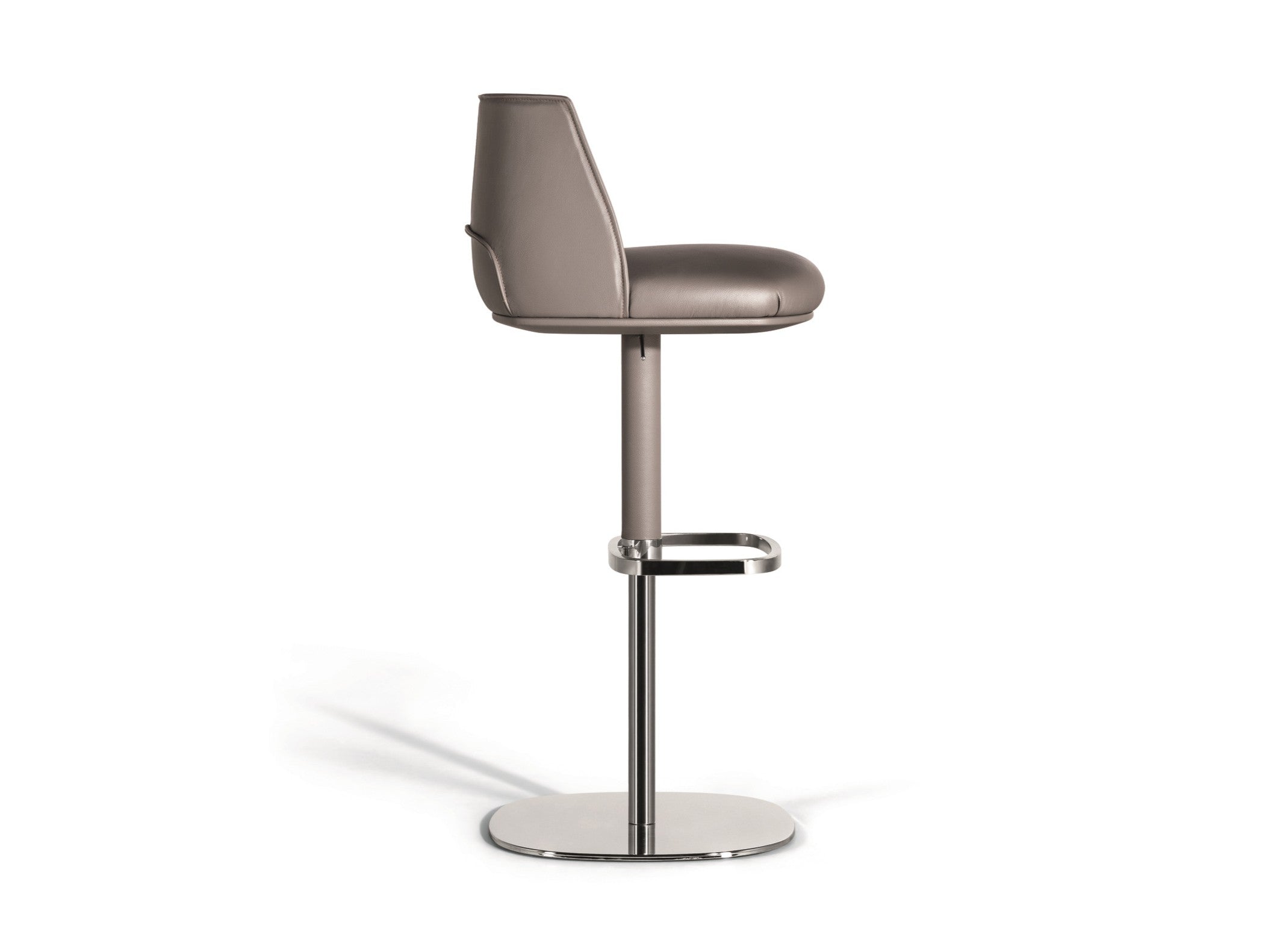 Poltrona Frau Archibald High Leather Stool by Jean-Marie Massaud