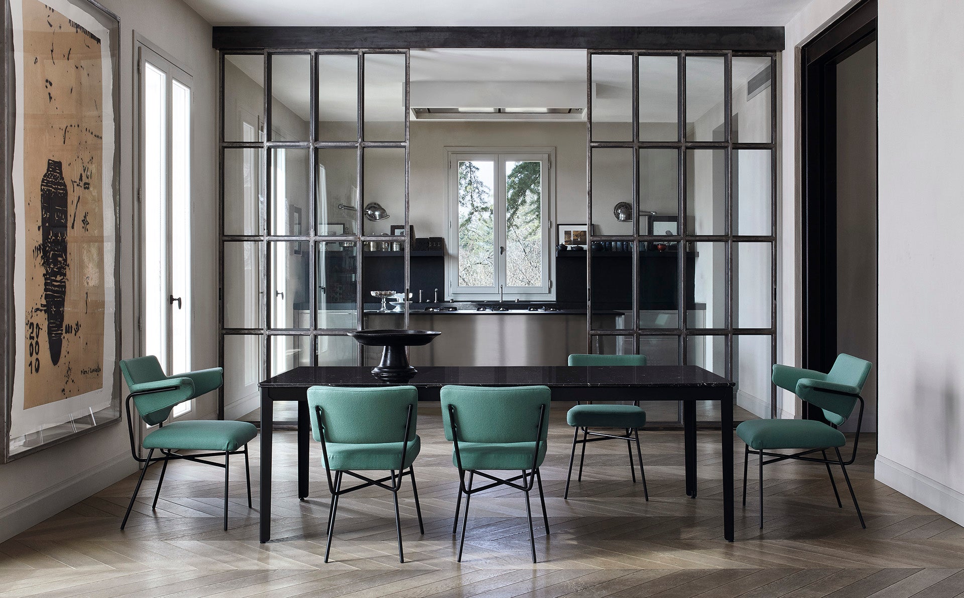 Neptunia Dining Chair with Armrests | Designed by B.B.P.R. | Arflex