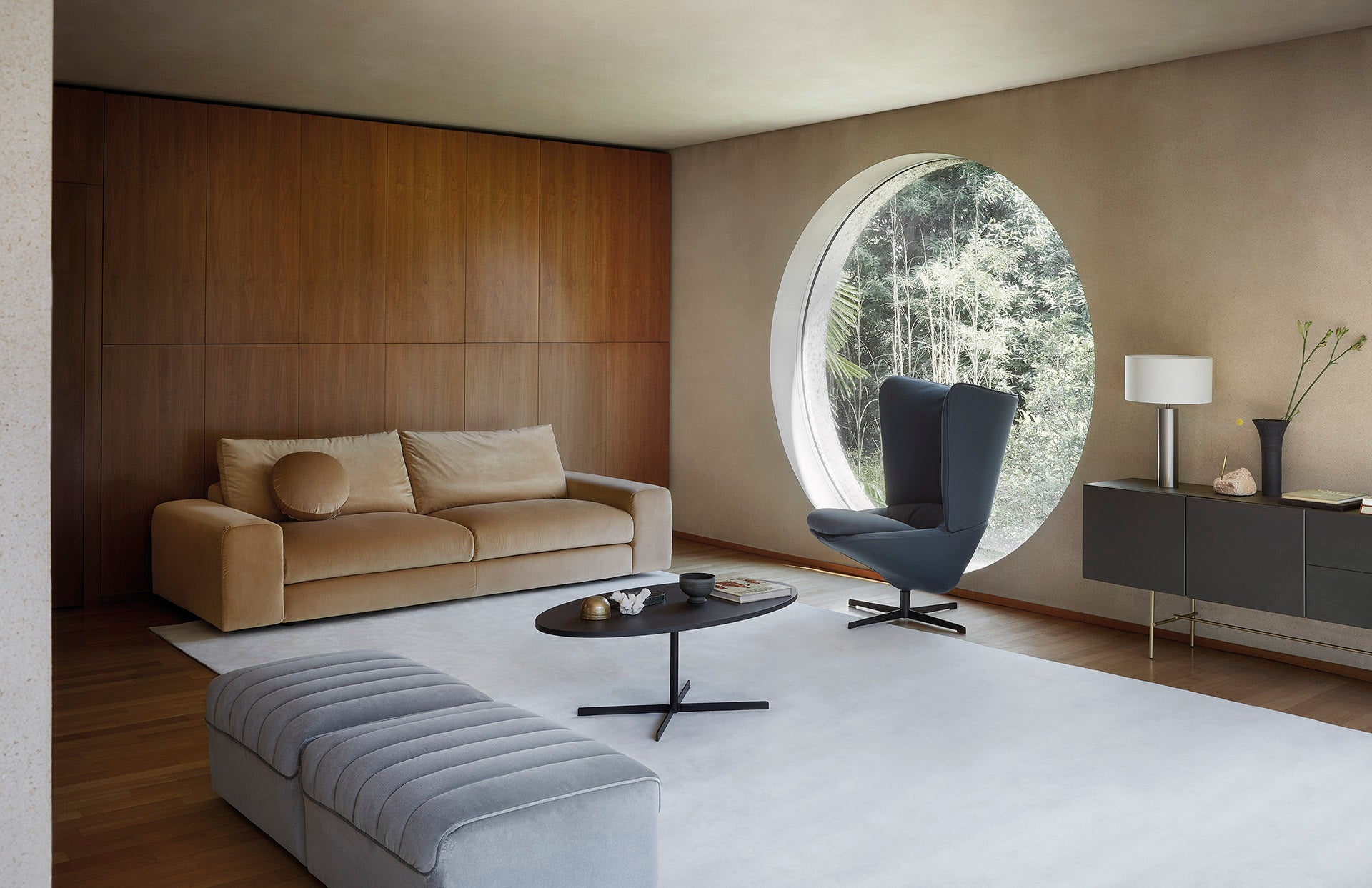Ladle Swivel Armchair High Back | Designed by Luca Nichetto | Arflex