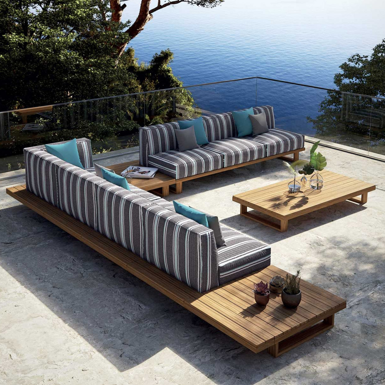 Atmosphera 9.ZERO Outdoor Modular Sofa |  Modern Luxury Garden Furniture