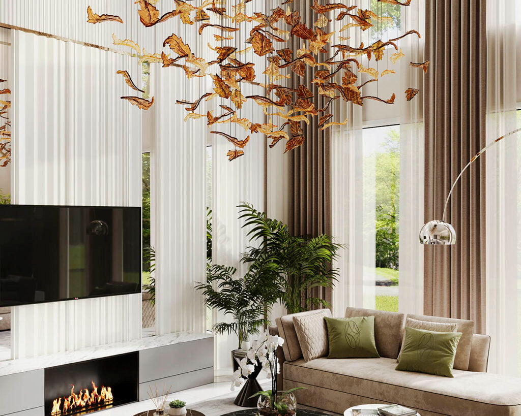 Autumn Leaves Pendant Lamp | Multiforme Italian decorative lighting