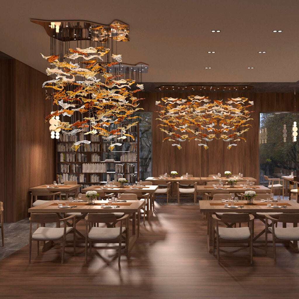Autumn Leaves Pendant Lamp | Multiforme Italian decorative lighting