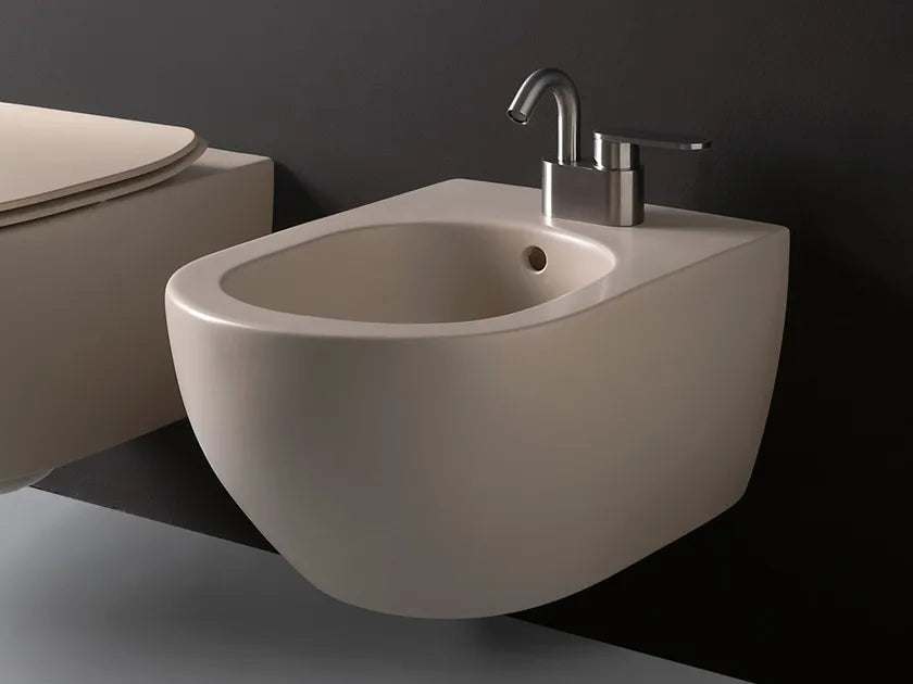 Gray wall bidet