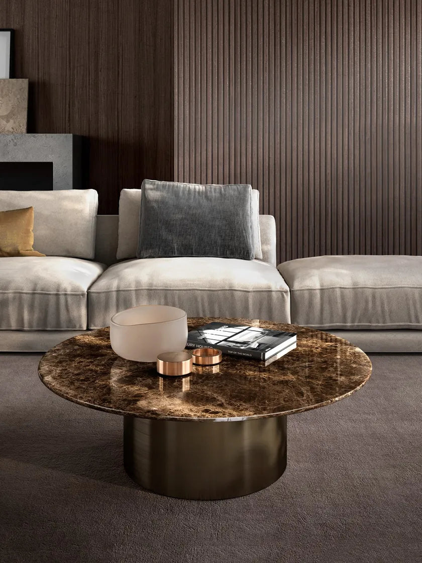 Cilindro Low Round Coffee Table | Eforma Iconic Luxury Italian Design