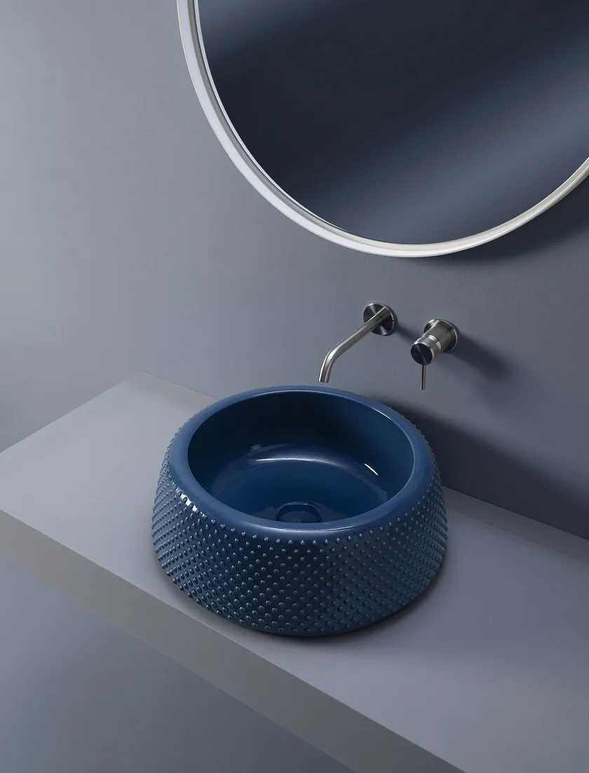 Falala Countertop Round Washbasin | Luxury Bathroom | Ceramica Flaminia