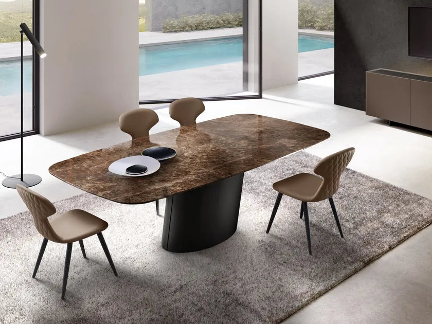 Dorado Rectangular Marble Dining Table | Eforma Iconic Luxury Italian Design