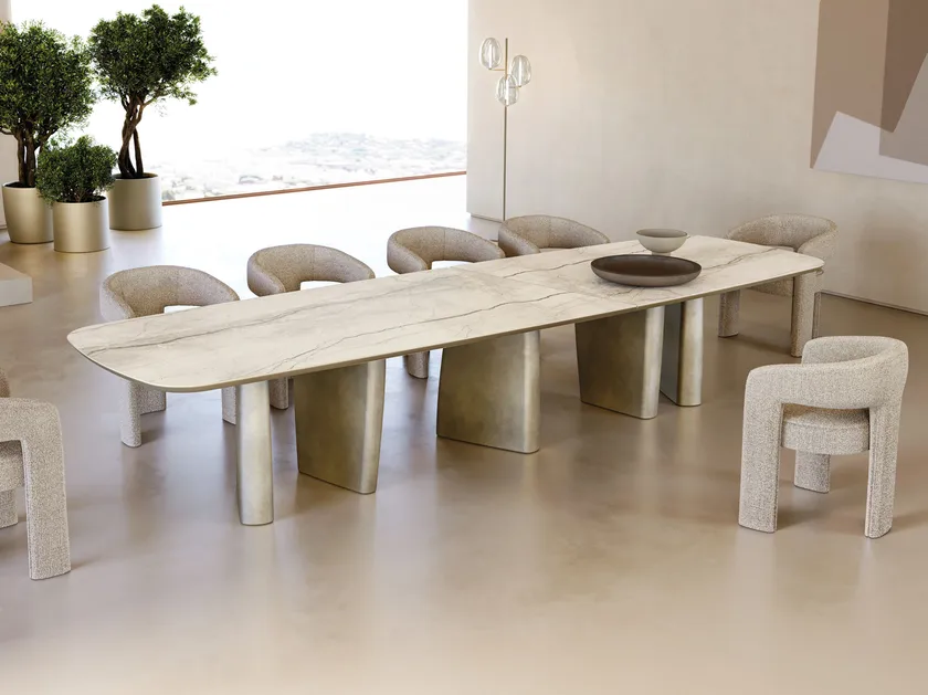 Albert XL Rectangular Ceramic Dining Table | Eforma Iconic Luxury Italian Design