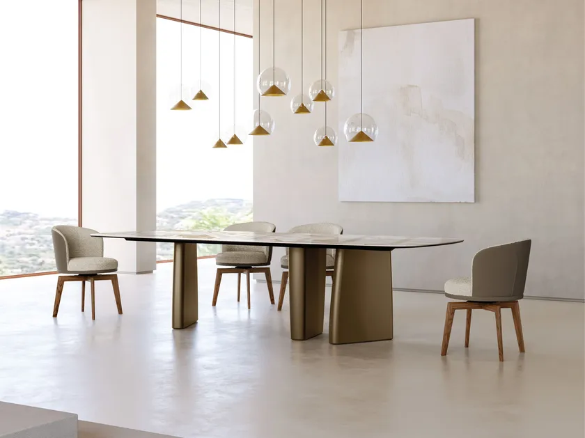 Albert  Rectangular Ceramic Dining Table | Eforma Iconic Luxury Italian Design