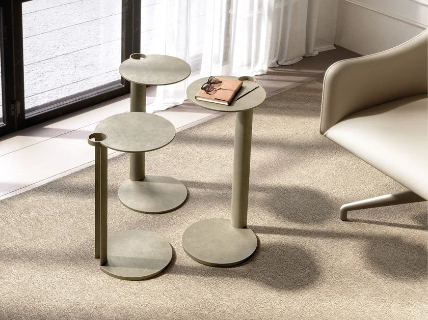 Aldo Round High Side Table | Eforma Iconic Luxury Italian Design