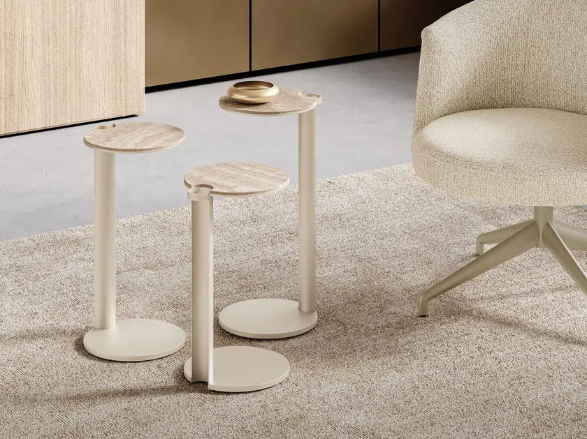 Aldo Round High Side Table | Eforma Iconic Luxury Italian Design