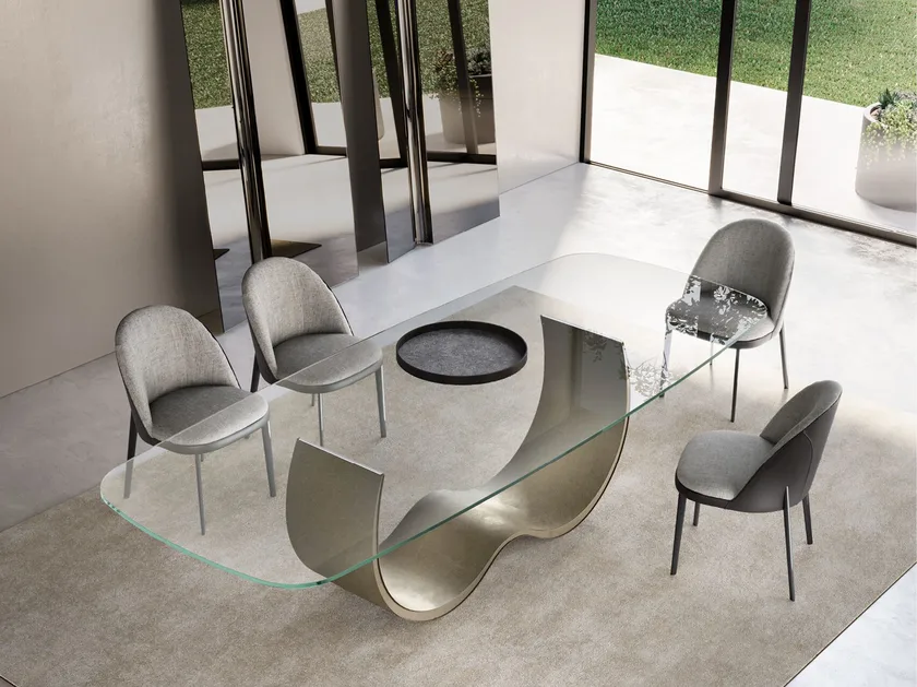 Alisei Glass Dining Table | Eforma Iconic Luxury Italian Design