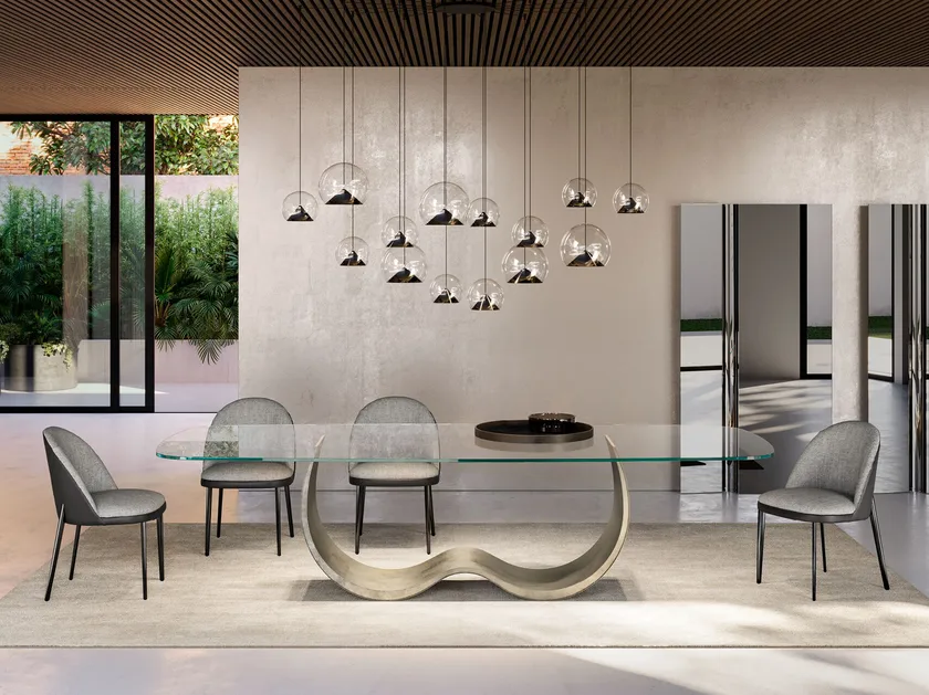 Alisei Glass Dining Table | Eforma Iconic Luxury Italian Design