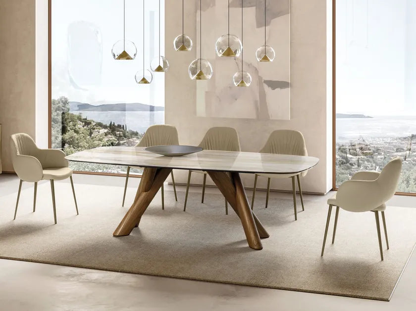 Canova Rectangular Ceramic Dining Table | Eforma Iconic Luxury Italian Design