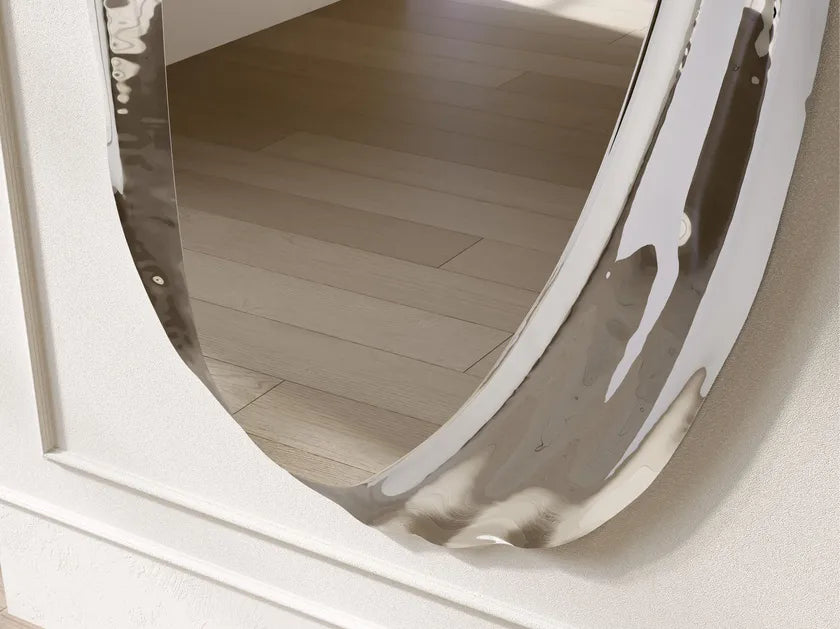 Carrara Oval Wall Mounted Mirror | Eforma Iconic Luxury Italian Design
