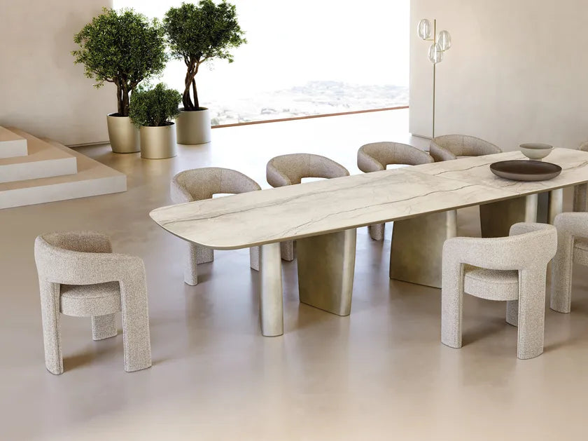 Egle Dining Chair with Armrests | Eforma Iconic Luxury Italian Design