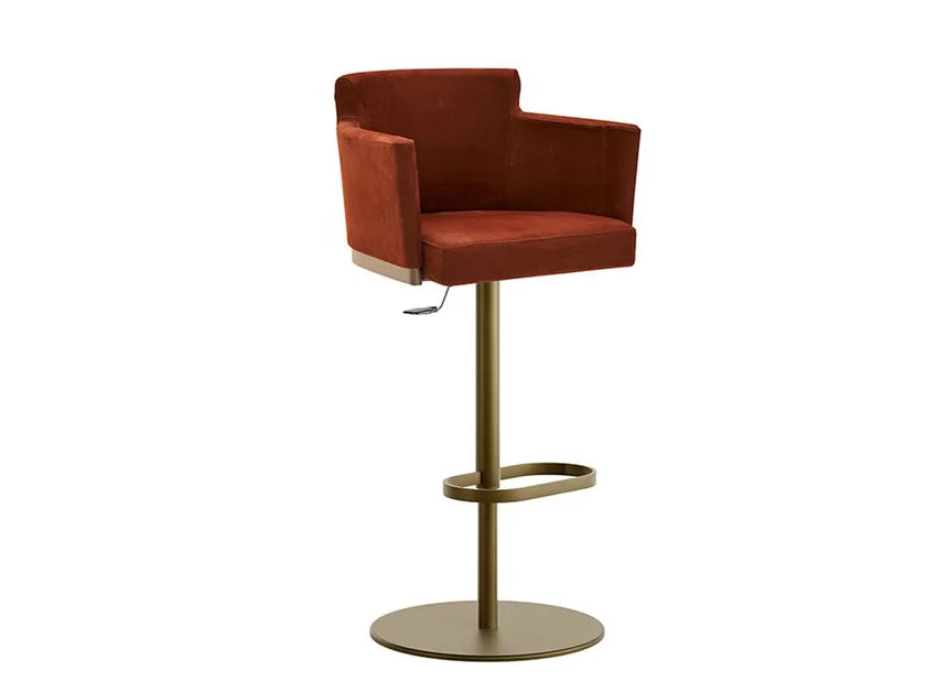 Ely Adjustable Swivel Dining Stool with Armrests | Eforma Iconic Luxury Italian Design