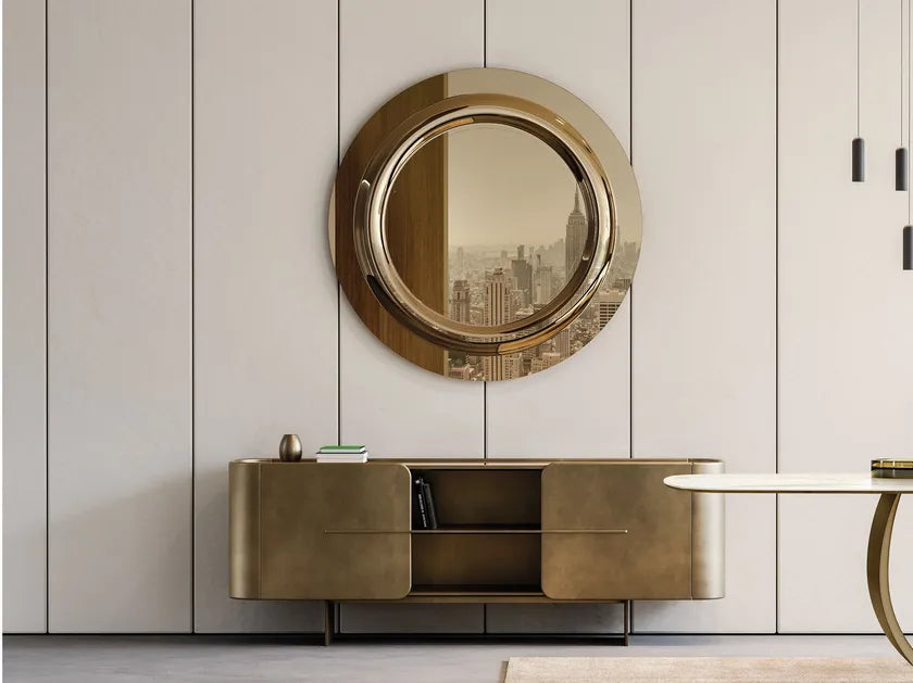 Emily Round Wall-Mounted Mirror | Eforma Iconic Luxury Italian Design