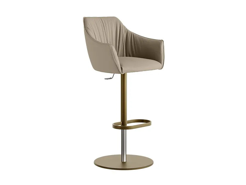 Era Adjustable Swivel Dining Stool with Armrests | Eforma Iconic Luxury Italian Design