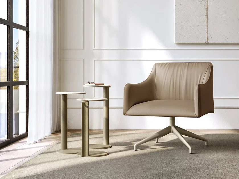Isidora Lounge Swivel Armchair | Eforma Iconic Luxury Italian Design