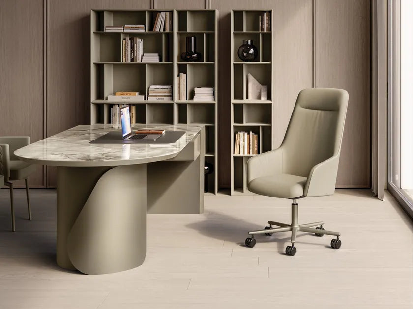 Moritz Executive Swivel Office Chair with Armrests | Eforma Iconic Luxury Italian Design