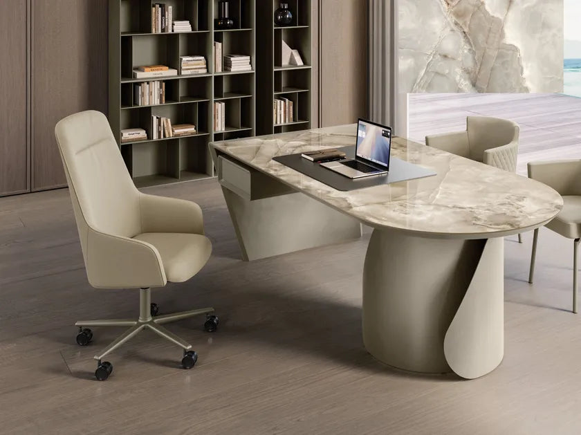 Moritz Executive Swivel Office Chair with Armrests | Eforma Iconic Luxury Italian Design