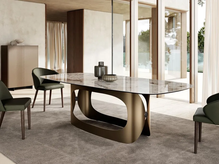 Polifemo Rectangular Ceramic Dining Table | Eforma Iconic Luxury Italian Design