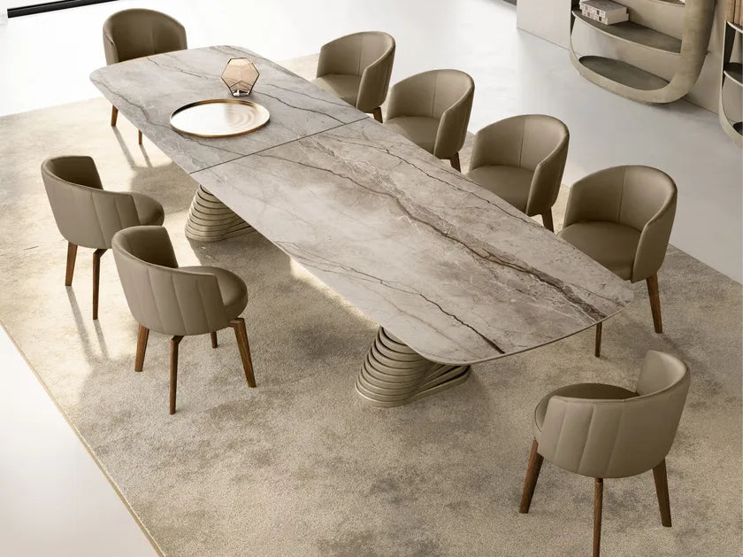 Rotolo XL Rectangular Ceramic Dining Table | Eforma Iconic Luxury Italian Design