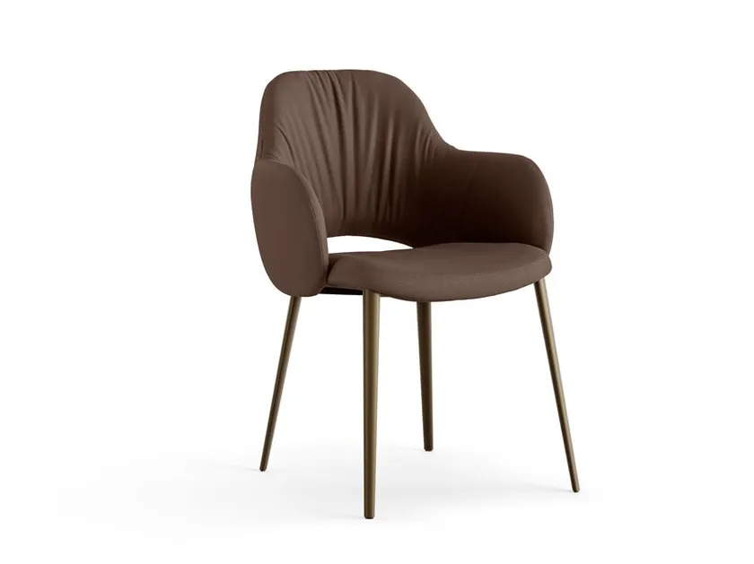 Silhouette Deluxe Dining Chair with Armrests | Eforma Iconic Luxury Italian Design
