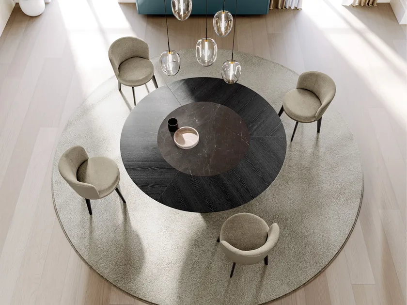 Teo Round Ceramic Dining Table | Eforma Iconic Luxury Italian Design