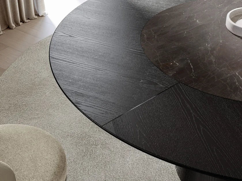 Teo Round Ceramic Dining Table | Eforma Iconic Luxury Italian Design