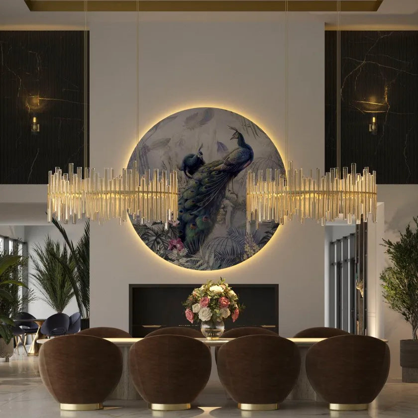 Arcadian Oval Suspension Lamp | Multiforme Artistic Luxury Lighting