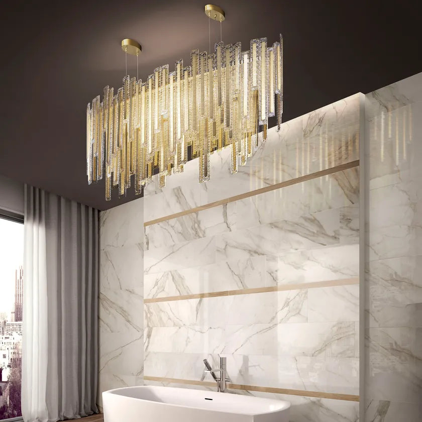 Arcadian Oval Suspension Lamp | Multiforme Artistic Luxury Lighting